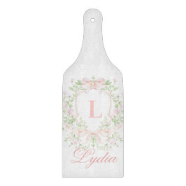 Sweet Crest w/ Pink Bows | Monogram 