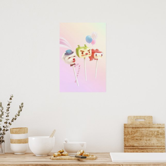 Sweet Crew: Character Cake Pops on a Stick Poster (Kök)