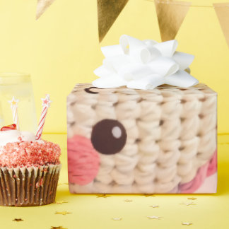 Sweet Crochet Bunny & Roses Presentpapper