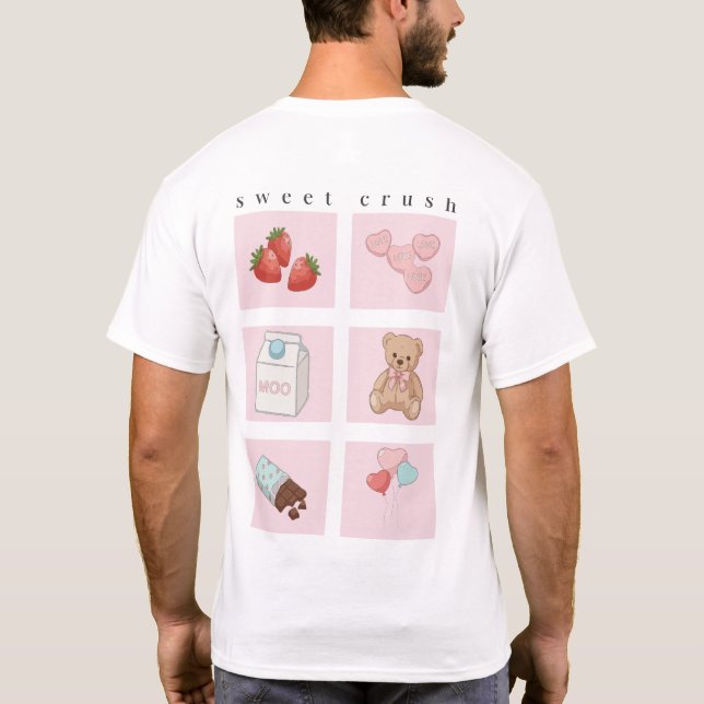 Sweet Crush Cute Aesthetic Shirt T (Baksida)