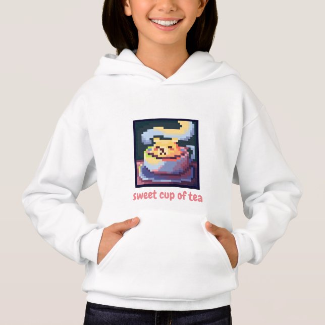 sweet cup of tea, pixelart, Pixel Art, shirt T (Framsida)