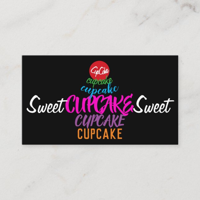 Sweet CUPCAKE Sweet Visitkort (Framsida)