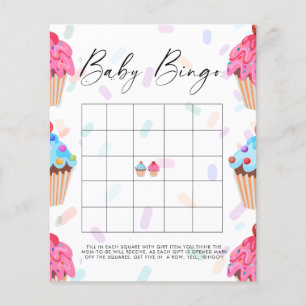 Sweet Cupcoa Gender Reveal Baby Bingo Game