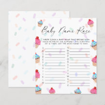 Sweet Cupcoa Gender Reveal Game Baby Namn