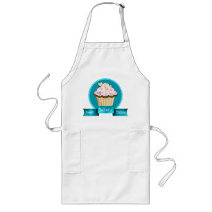 Sweet Cupkaka Anpassningsbar Bakery Apron Långt Förkläde