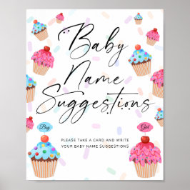 Sweet Cupkaka Baby Namn Förslag Poster