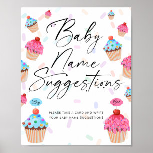 Sweet Cupkaka Baby Namn Förslag Poster