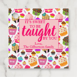 Sweet Cupkaka Teacher-uppskattning Gåvor Etiketter