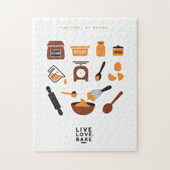 Sweet Cute Baking Verktyg Art Pussel (Vertikal)