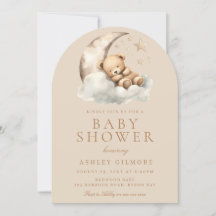 Sweet Cute Beige Neutralt Baby Shower