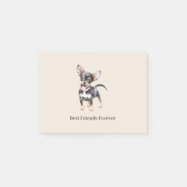 Sweet Cute Brown Cream Chihuahua Dog Best Friends Post-it Block