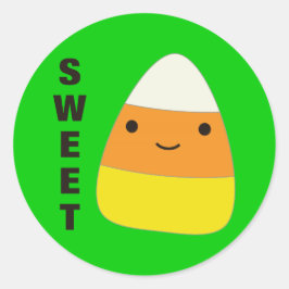 Sweet Cute Candy corn Runt Klistermärke