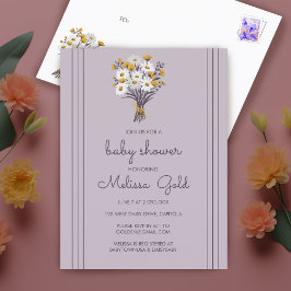Sweet Daisy Bouquet Chic BABY SHOWER ANPASSNINGSBA Inbjudan Vykort