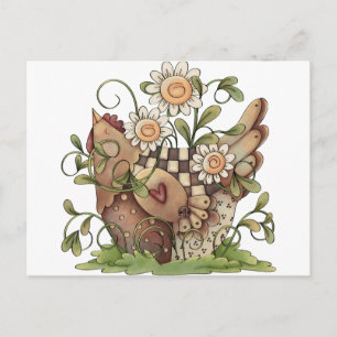 Sweet Daisy Hen Vykort