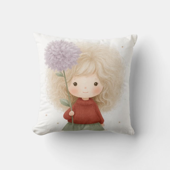 Sweet Daydröm - Whimsical Girl Pillow Kudde (Framsida)