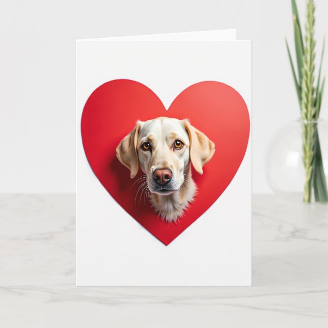 Sweet Dog Heart Card Kort (Framsida)