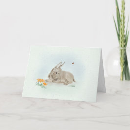 Sweet Donkey and Wildflowers 7x5 Greeting Card  Meddelande