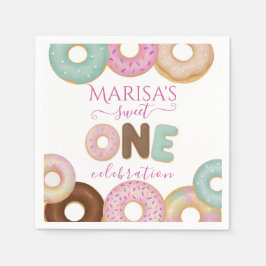 Sweet Donut Birthday | Färgfulla barn Party - Pappersservett