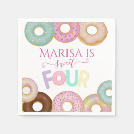 Sweet Donut Birthday | Färgfulla barn Party - Pappersservett