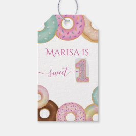 Sweet Donut Birthday | Färgfulla barn Party - Presentetikett