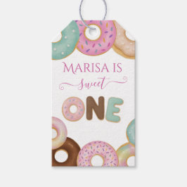 Sweet Donut Birthday | Färgfulla barn Party - Presentetikett