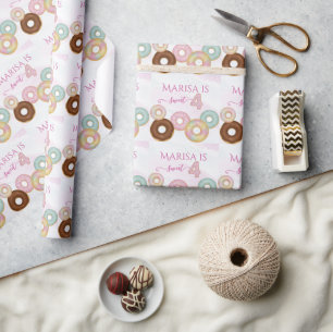 Sweet Donut Birthday   Färgfulla barn Party - Presentpapper
