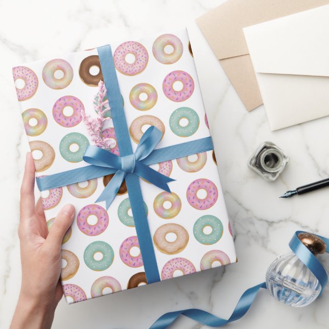 Sweet Donut Birthday | Färgfulla barn Party - Presentpapper (Gifting)