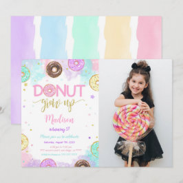 Sweet Donut Birthday Photo Inbjudningar