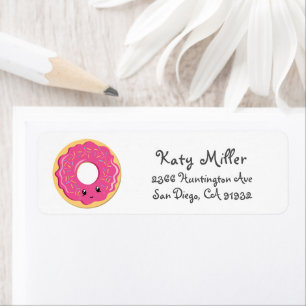Sweet Donut Girls-adressetikett Returadress Etikett