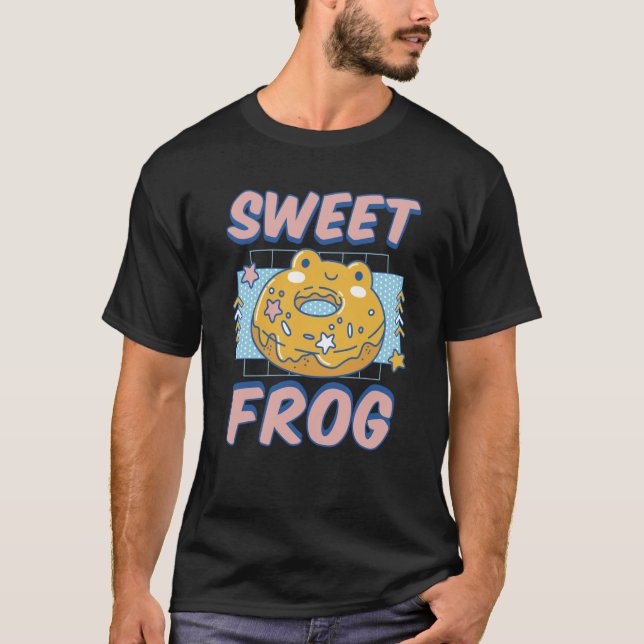 Sweet Donuts Donut Frog Cute Animal Frog Doughnuts T Shirt (Framsida)