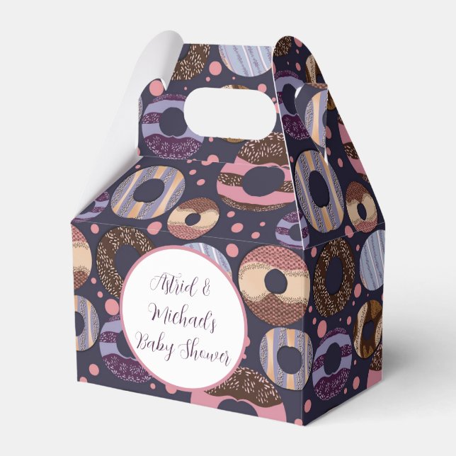 Sweet Donuts Lila Girl Baby Shower Presentaskar (Framsidan Sidan)