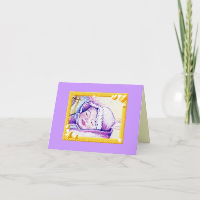 Sweet Dreams Baby Anpassade Notecard Kort (Framsida)