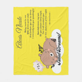 Sweet Dreams Baby Bear Fleecefilt