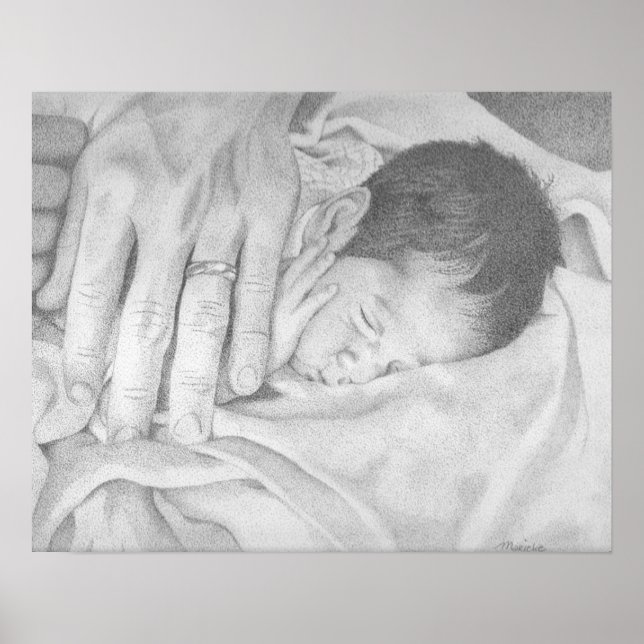 Sweet Dreams Baby Black and White Poster (Framsidan)