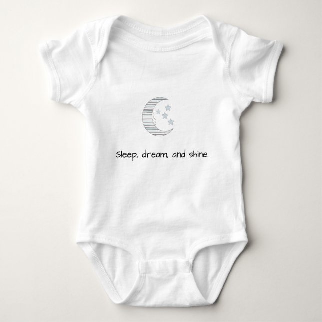 Sweet Dreams Baby - Crescent Måne & Stars Baby ut T Shirt (Framsida)