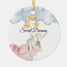 Sweet Dreams Baby Elephant 2021 Ceramic Ornament