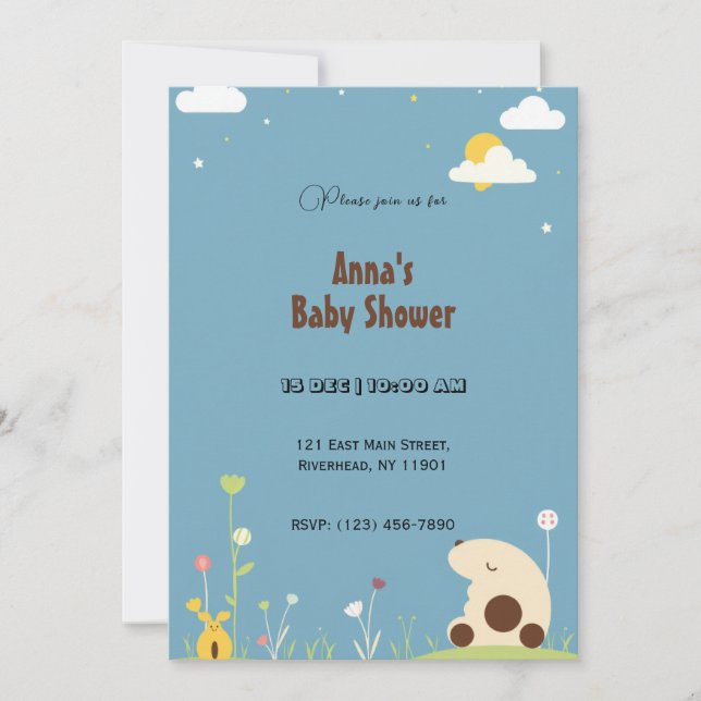 Sweet Dreams Baby Shower Inbjudningar (Framsida)