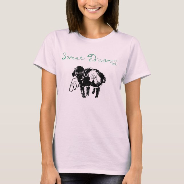Sweet Dreams Black Sheep Shirt Tee (Framsida)