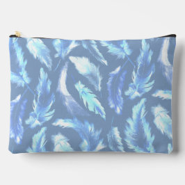 sweet dreams - blue watercolor feathers :