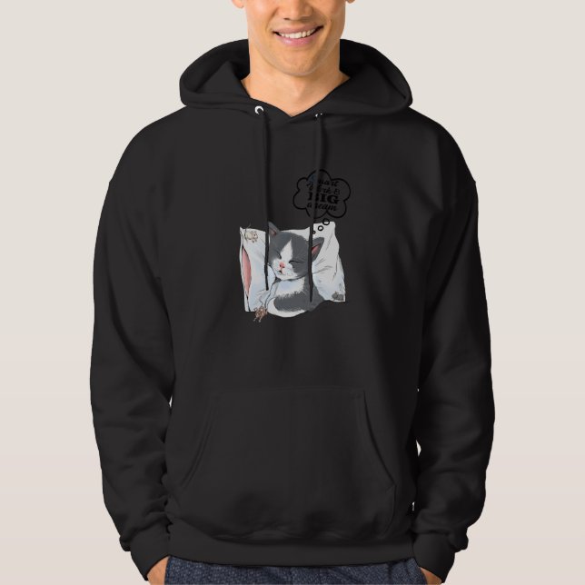 Sweet Dreams Cat Idea 2 Hoodie (Framsida)