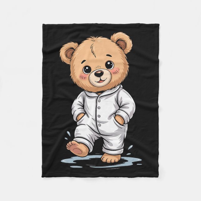 Sweet Dreams Cool Teddy Bear With Pajamas Premium  Fleecefilt (Framsidan)