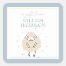 Sweet Dreams Counting Sheep Baby Gift Fyrkantigt Klistermärke