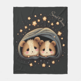 Sweet Dreams Cute Design Hamster Fleecefilt
