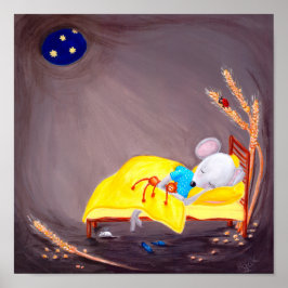 Sweet Dreams | Cute Little Mouse Nursery Poster