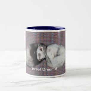 Sweet Dreams Ferrets Två-Tonad Mugg