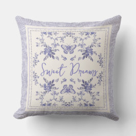 Sweet Dreams Fransk Toile Dekorativ kudde 16 tum x