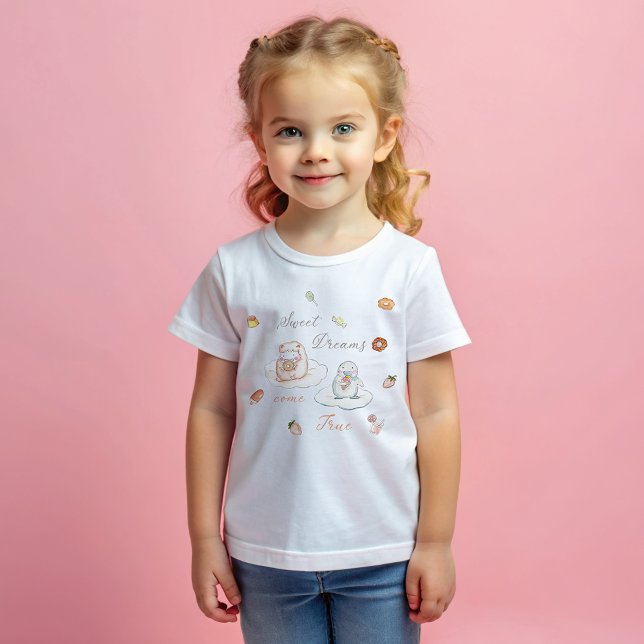 Sweet Dreams Kom True Cute Barns födelsedag T Shirt (Skapare uppladdad)