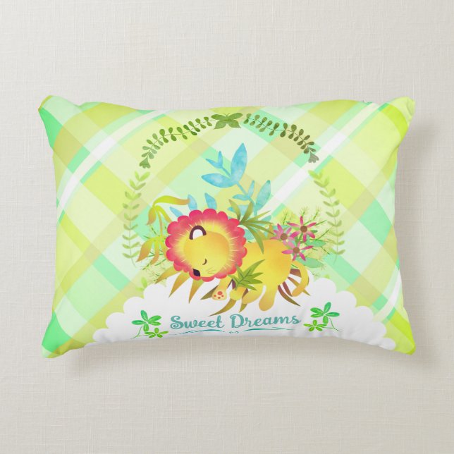 Sweet Dreams Lejon Baby accent Pillow Prydnadskudde (Framsidan)
