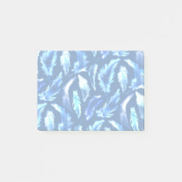 sweet dreams - light blue watercolor feathers : post-it block