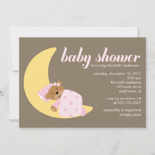Sweet Dreams Lullaby Girl Shower Inbjudningar